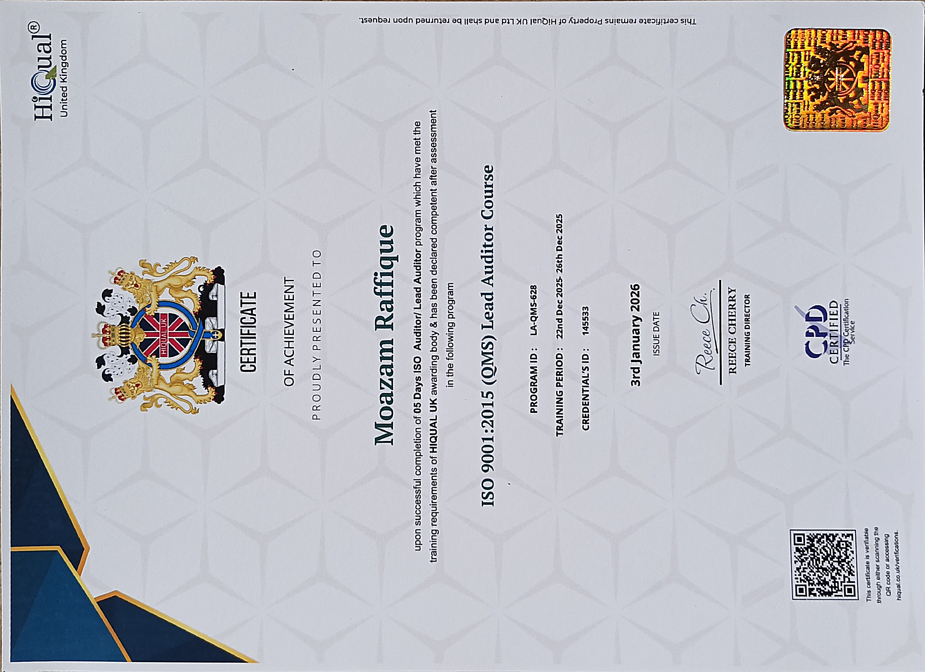 CSC Safety Certificate
